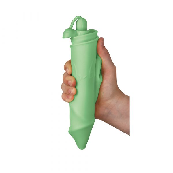Scrunch - Flexibel Emmertje - pastel groen opgerold